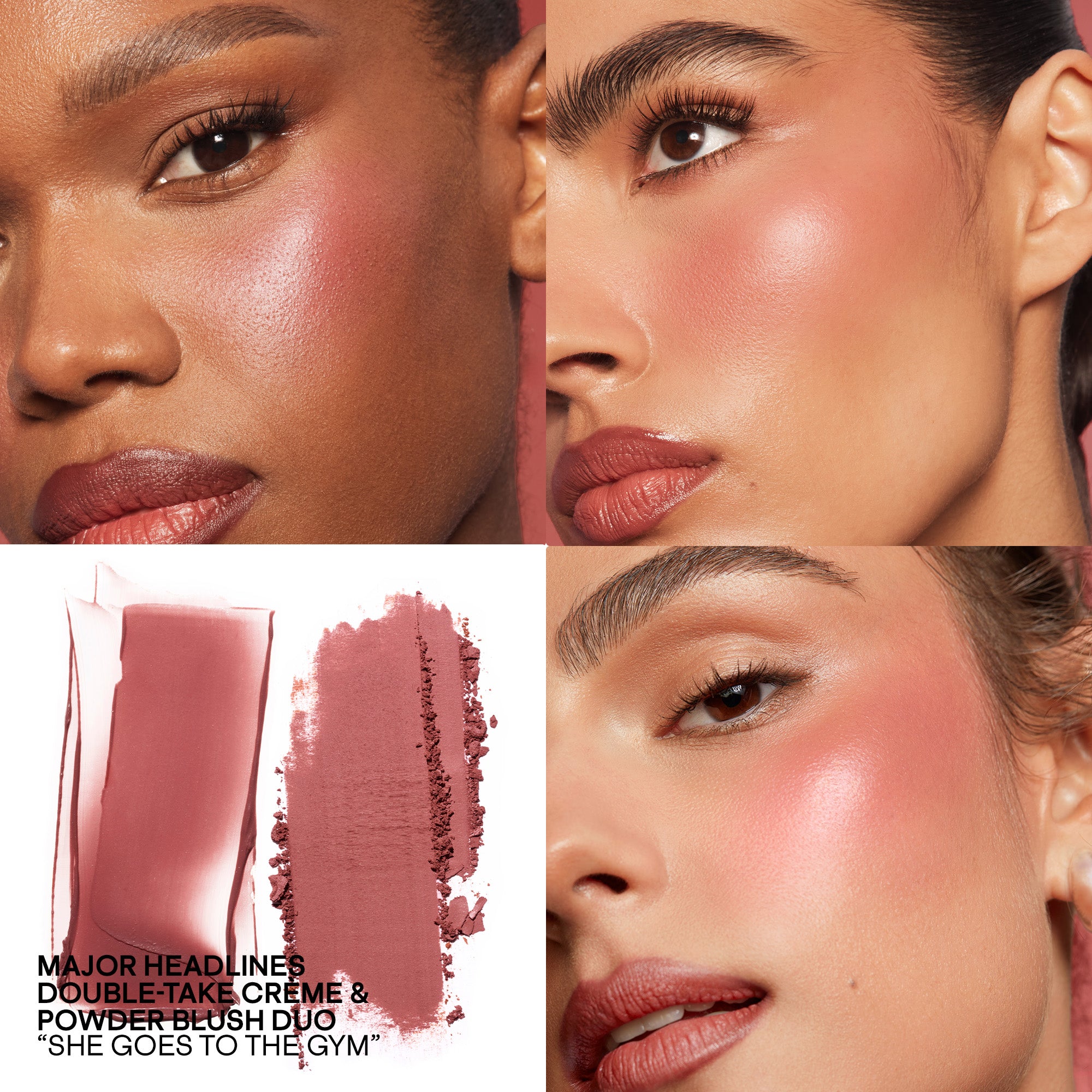 Румяна двойные в палитре PATRICK TA Major Headlines Double-Take Creme & Powder Blush Duo — She Goes To The Gym, 5 г сухие, 5 г кремовые — изображение 3