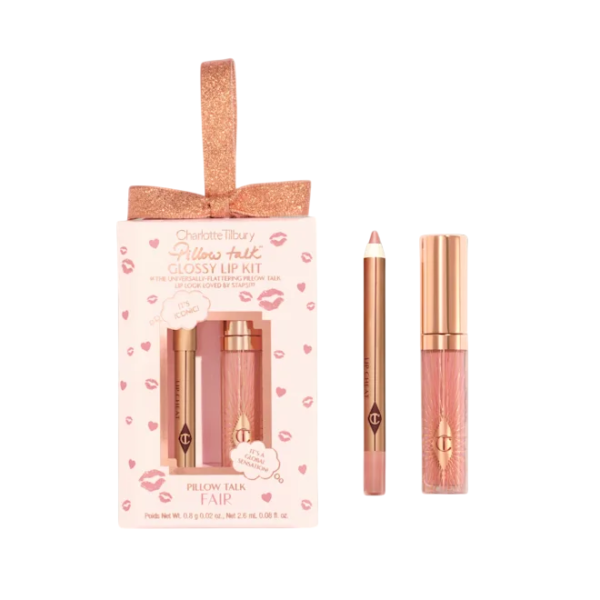 Подарочный набор для губ Charlotte Tilbury Pillow Talk Mini Glossy Lip Kit - Pillow Talk Fair