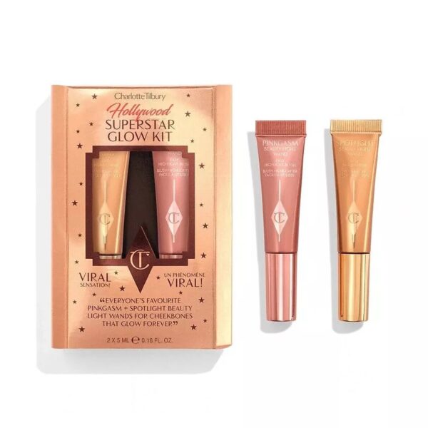 Подарочный набор хайлайтер и румяна с сиянием Charlotte Tilbury Hollywood Superstar Glow Kit