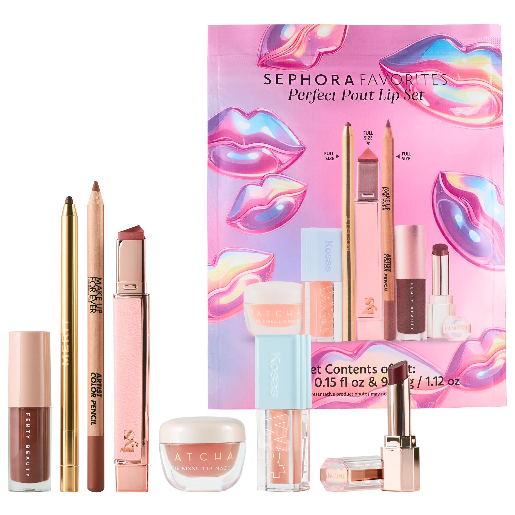 Набор для губ Sephora Favorites Perfect Pout Lip Set, 7 средств для губ