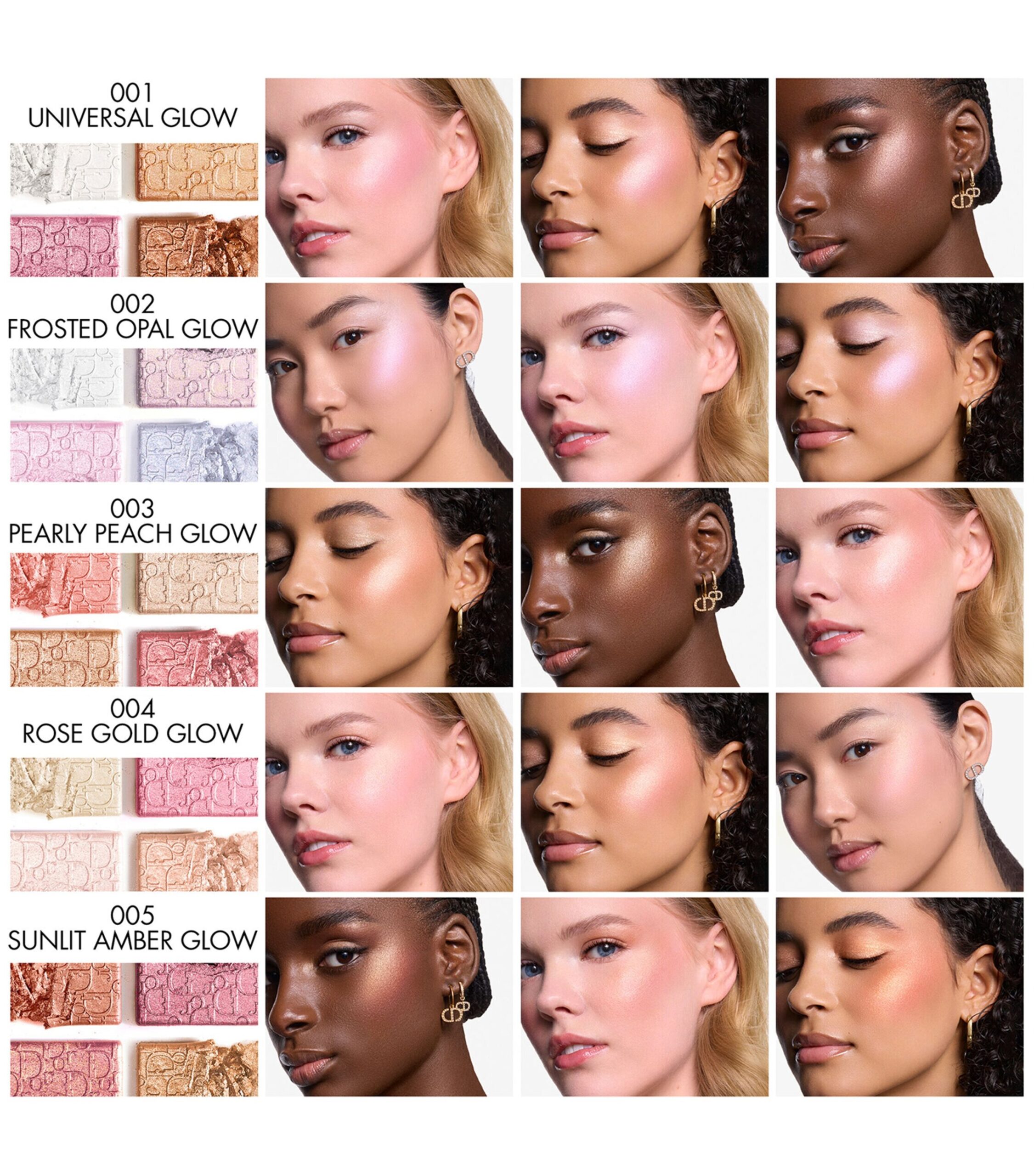 Палитра хайлайтеров Dior Backstage Glow Maximizer Palette - 002 Frosted Opal, 10 г — изображение 4