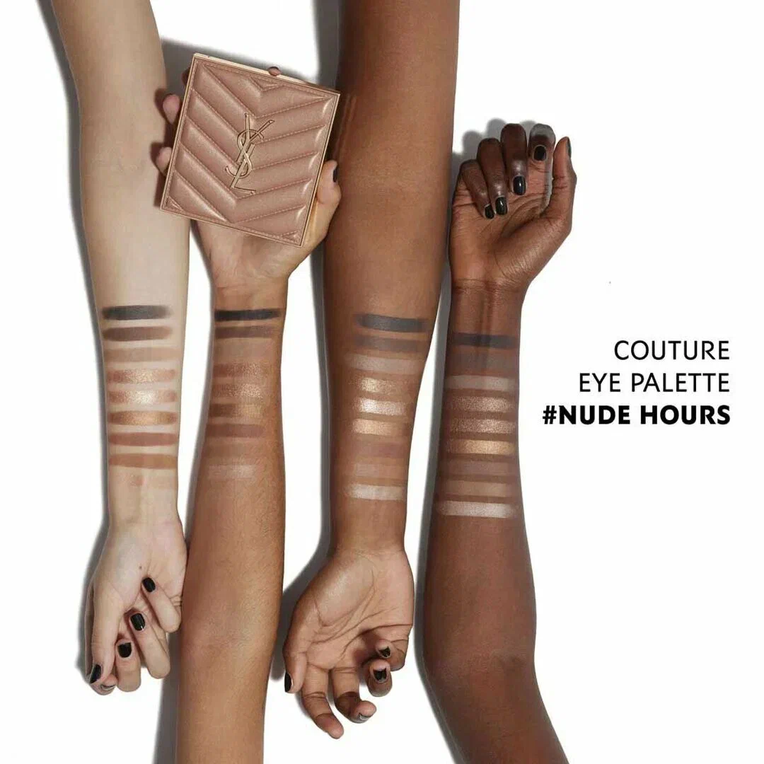 Палитра теней для глаз Yves Saint Laurent COUTURE EYE PALETTE 9 shades of brown shadows - Nude Hours, 17.5 г — изображение 2