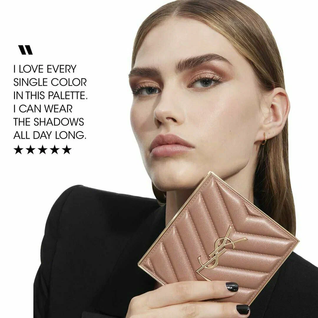 Палитра теней для глаз Yves Saint Laurent COUTURE EYE PALETTE 9 shades of brown shadows - Nude Hours, 17.5 г — изображение 3