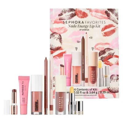 Набор для губ Sephora Favorites Nude Energy Lip Kit, 7 средств для губ