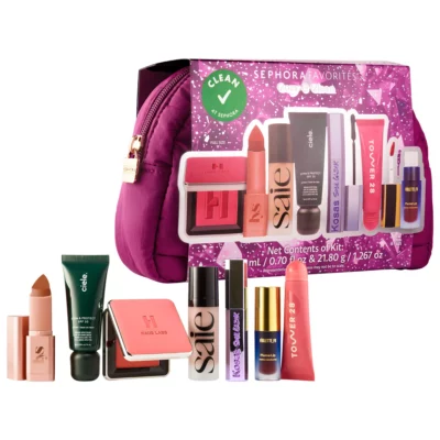 Лимитированный набор Sephora Favorites Cozy & Clean Makeup Value Set,3 полноразмерных,2 мини и 2 де-люкс форматов